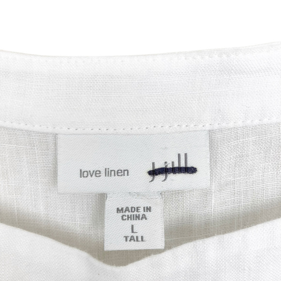 J. Jill White and Blue Colorblock Top - Picture 2 of 5